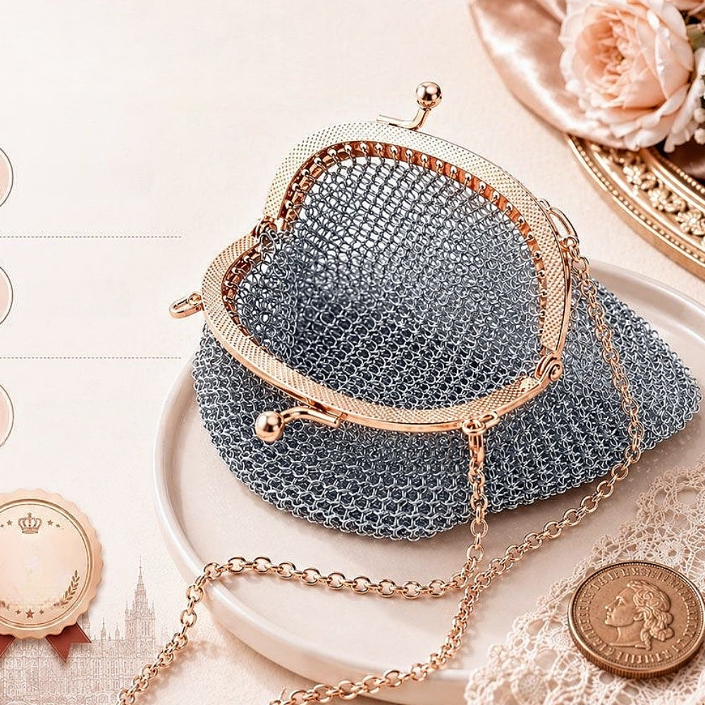 British Vintage Chainmail Mesh Purse