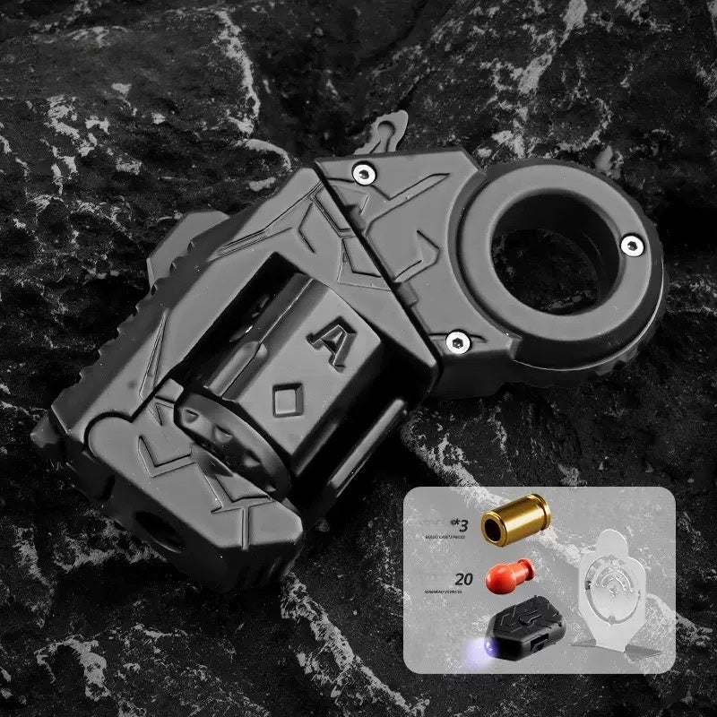 Mini Ring Decompression Launcher Alloy Shell Ejecting Model Fidget Toy