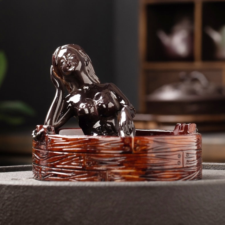 Live Color-Changing Decor: Modern Girl Statue | Heat-Activated, Reversible Color Magic for Desk &amp; Home